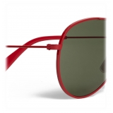 Céline - Aviator Sunglasses in Metal 01 - Red Green - Sunglasses - Céline Eyewear
