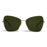 Céline - Butterfly Sunglasses in Metal - Silver Green - Sunglasses - Céline Eyewear