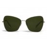 Céline - Occhiali da Sole a Farfalla in Metallo - Argento Verde - Occhiali da Sole - Céline Eyewear