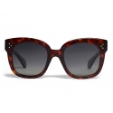 Céline - Oversized Sunglasses in Acetate - Red Havana - Sunglasses - Céline Eyewear