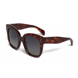 Céline - Oversized Sunglasses in Acetate - Red Havana - Sunglasses - Céline Eyewear