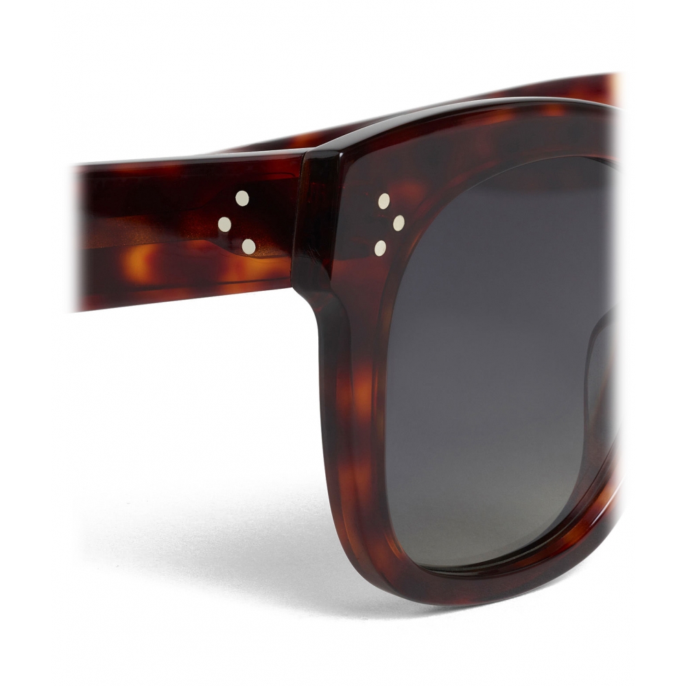 Céline - Oversized Sunglasses in Acetate - Red Havana - Sunglasses - Eyewear - Avvenice
