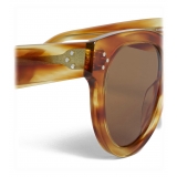 Céline - Classic Cat Eye Sunglasses in Acetate - Striped Havana - Sunglasses - Céline Eyewear