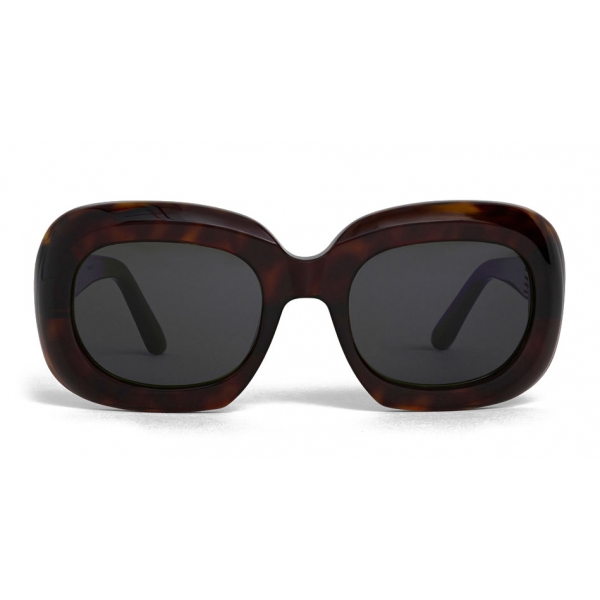 Céline - Oversized Oval Sunglasses in Acetate - Red Havana - Sunglasses - Céline Eyewear