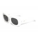 Céline - Oversized Oval Sunglasses in Acetate - White - Sunglasses - Céline Eyewear