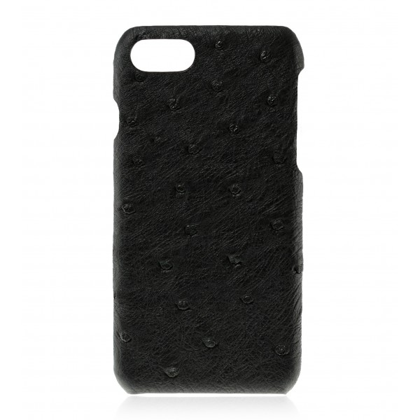 2 ME Style - Case Ostrich Noir - iPhone 8 Plus / 7 Plus - Leather Cover