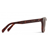 Céline - Occhiali da Sole a Quadrati 12 in Acetato - Rosso Havana - Occhiali da Sole - Céline Eyewear