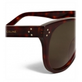 Céline - Occhiali da Sole a Quadrati 12 in Acetato - Rosso Havana - Occhiali da Sole - Céline Eyewear
