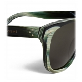 Céline - Occhiali da Sole a Quadrati 12 in Acetato - Green Horn - Occhiali da Sole - Céline Eyewear