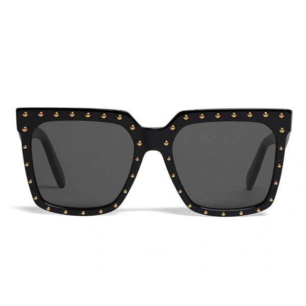 Céline - Oversized Sunglasses in Acetate - Black Gold - Sunglasses - Céline Eyewear