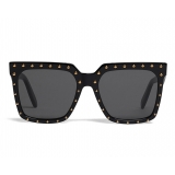 Céline - Oversized Sunglasses in Acetate - Black Gold - Sunglasses - Céline Eyewear