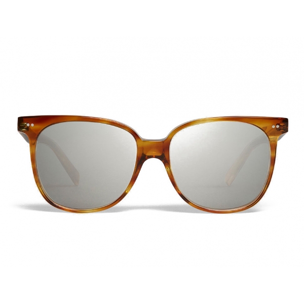 Céline - Oversized Sunglasses in Acetate - Striped Havana - Sunglasses - Céline Eyewear