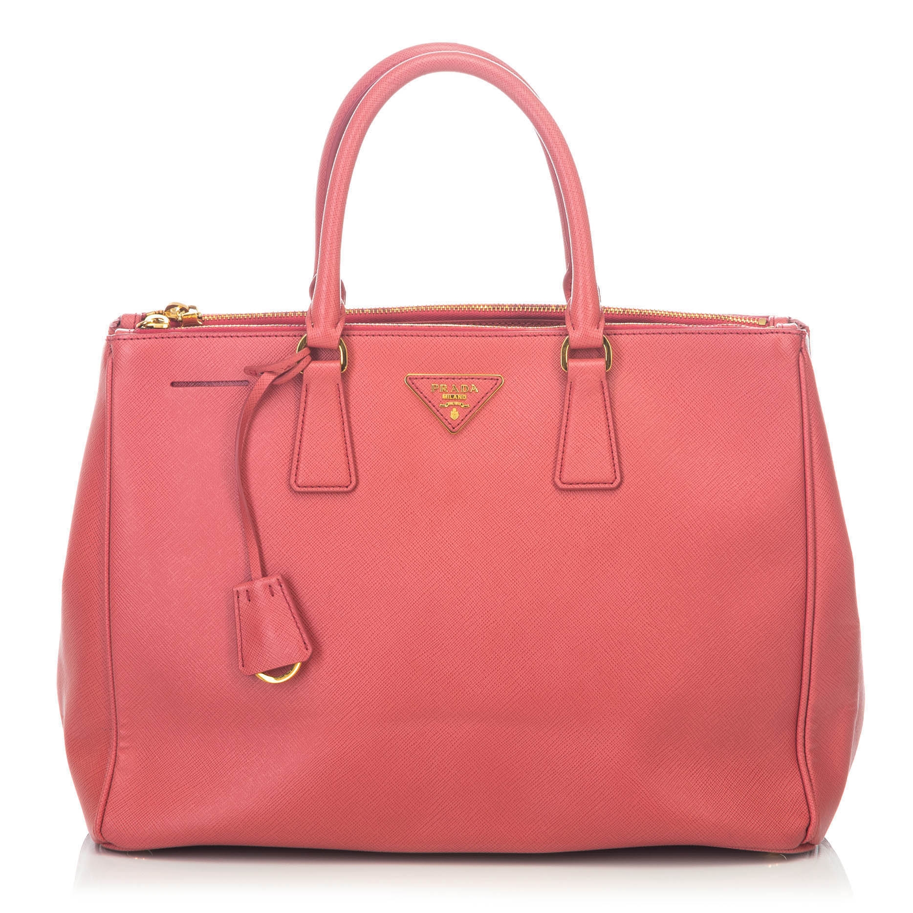 Prada Vintage - Large Saffiano Lux Galleria Double Zip Tote Bag - Pink -  Leather Handbag - Luxury High Quality - Avvenice