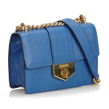 Prada Vintage - Saffiano Leather Crossbody Bag - Blu - Borsa in Pelle - Alta Qualità Luxury