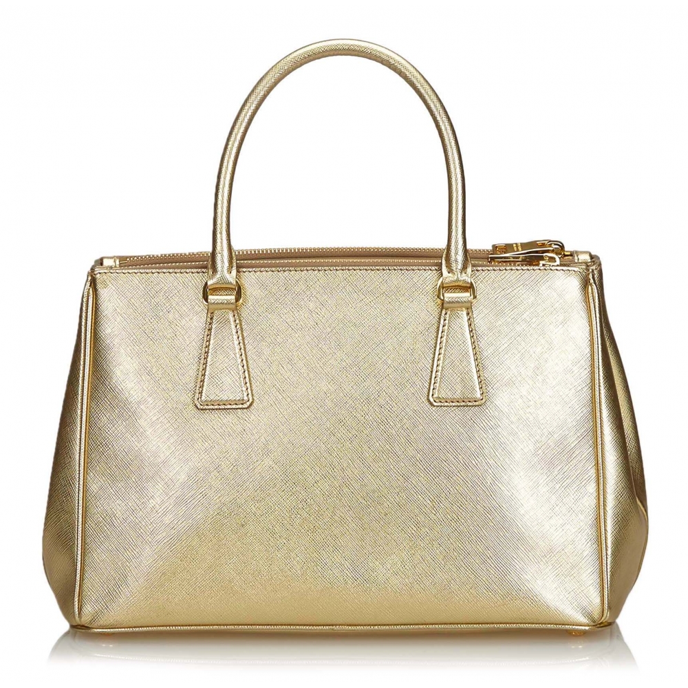 Prada Vintage - Leather Saffiano Galleria Handbag Bag - Gold - Leather  Handbag - Luxury High Quality - Avvenice
