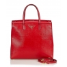 Prada Vintage - Saffiano Vernice Leather Satchel Bag - Rossa - Borsa in Pelle - Alta Qualità Luxury