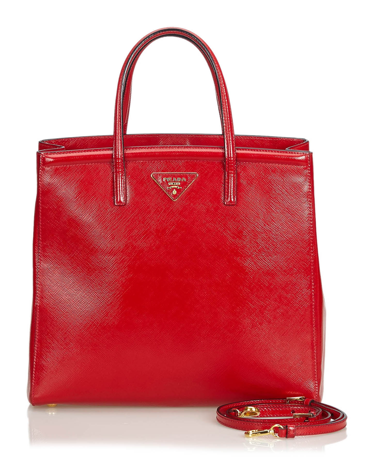 Saffiano Vernice Leather Satchel Bag 