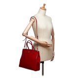 Prada Vintage - Saffiano Vernice Leather Satchel Bag - Rossa - Borsa in Pelle - Alta Qualità Luxury