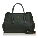 Prada Vintage - Vitello Daino Satchel Bag - Black - Leather Handbag - Luxury High Quality