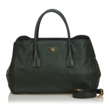 Prada Vintage - Vitello Daino Satchel Bag - Black - Leather Handbag - Luxury High Quality