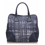 Prada Vintage - Tweed Satchel Bag - Blue - Leather Handbag - Luxury High Quality