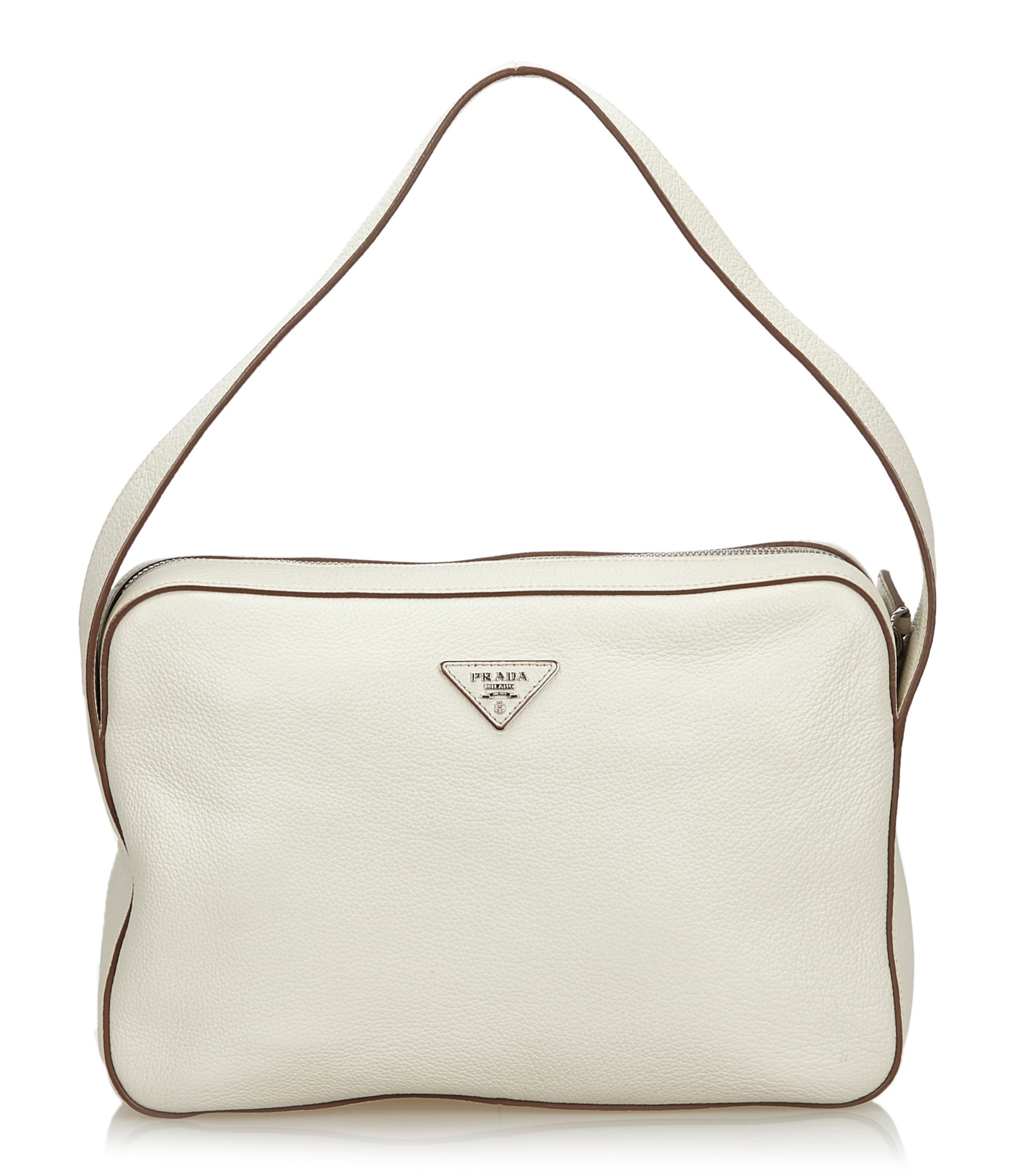Prada Vintage - Vitello Daino Shoulder Bag - White - Leather Handbag -  Luxury High Quality - Avvenice