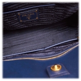 Prada Vintage - Tweed Satchel Bag - Blu - Borsa in Pelle - Alta Qualità Luxury