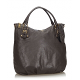 Prada Vintage - Leather Satchel Bag - Marrone - Borsa in Pelle - Alta Qualità Luxury