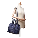 Prada Vintage - Tweed Satchel Bag - Blue - Leather Handbag - Luxury High Quality