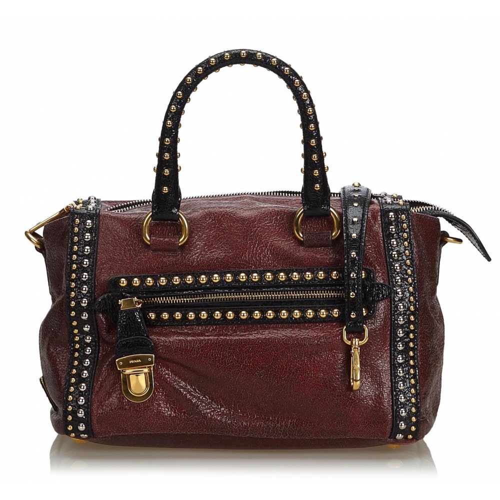 Prada Vintage - Canvas Double Cuir Satchel Bag - Brown Beige - Leather  Handbag - Luxury High Quality - Avvenice