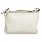 Prada Vintage - 2016 Vitello Phenix Crossbody Bag - White Ivory - Leather Handbag - Luxury High Quality