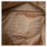 Prada Vintage - Logo Canvas Satchel Bag - Marrone Beige - Borsa in Pelle - Alta Qualità Luxury