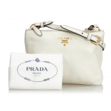 Prada Vintage - 2016 Vitello Phenix Crossbody Bag - Bianco Avorio - Borsa in Pelle - Alta Qualità Luxury