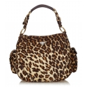 Prada Vintage - Leopard Print Pony Hair Shoulder Bag - Brown - Leather Handbag - Luxury High Quality