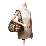 Prada Vintage - Leopard Print Pony Hair Shoulder Bag - Brown - Leather Handbag - Luxury High Quality