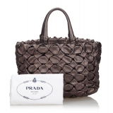 Prada Vintage - Woven Leather Handbag Bag - Brown Bronze - Leather Handbag - Luxury High Quality