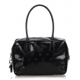 Prada Vintage - Embossed Leather Handbag Bag - Black - Leather Handbag - Luxury High Quality