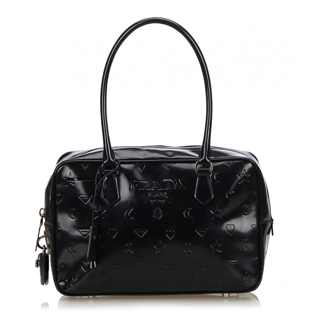 Prada Vintage - Leather Shoulder Bag - Black - Leather Handbag - Luxury  High Quality - Avvenice