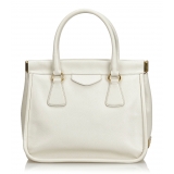 Prada Vintage - Leather Handbag Bag - Bianco - Borsa in Pelle - Alta Qualità Luxury