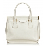 Prada Vintage - Leather Handbag Bag - White - Leather Handbag - Luxury High Quality