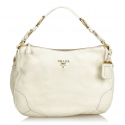 Prada Vintage - Nylon Shoulder Bag - White - Leather Handbag - Luxury High Quality