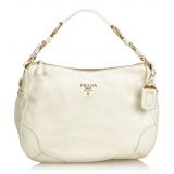 Prada Vintage - Nylon Shoulder Bag - White - Leather Handbag - Luxury High Quality