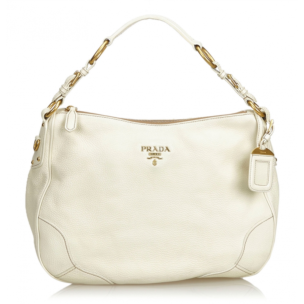 Prada Vintage - Nylon Shoulder Bag - White - Leather Handbag - Luxury High  Quality - Avvenice