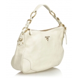 Prada Vintage - Nylon Shoulder Bag - White - Leather Handbag - Luxury High Quality