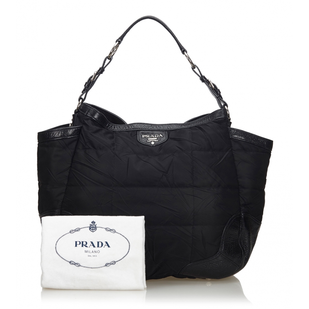 Prada Black Leather Handbag Pony-style calfskin ref.612914 - Joli Closet