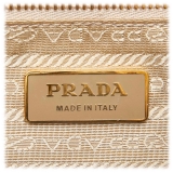 Prada Vintage - Perforated Saffiano Fori Striped Bauletto Bag - White Black - Leather Handbag - Luxury High Quality