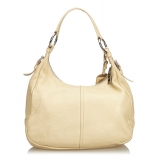 Prada Vintage - Vitello Daino Leather Shoulder Bag - White Ivory - Leather Handbag - Luxury High Quality