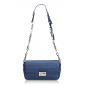 Prada Vintage - Leather Chain Shoulder Bag - Blu - Borsa in Pelle - Alta Qualità Luxury