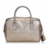 Prada Vintage - Saffiano Leather Bauletto Handbag Bag - Gold - Leather Handbag - Luxury High Quality