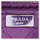 Prada Vintage - Nylon Bomber Shoulder Bag - Viola - Borsa in Pelle - Alta Qualità Luxury